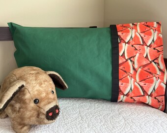 Summer Watermelon in Green Standard Size Pillowcase Home Decor  Novelty Gift