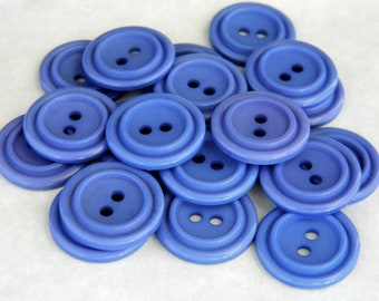 Vintage Buttons, 24 Vintage 1970's Lavender/Blue Plastic Buttons, Lavender Buttons, Blue Buttons, Craft Buttons, Blue Craft Buttons 3/4"