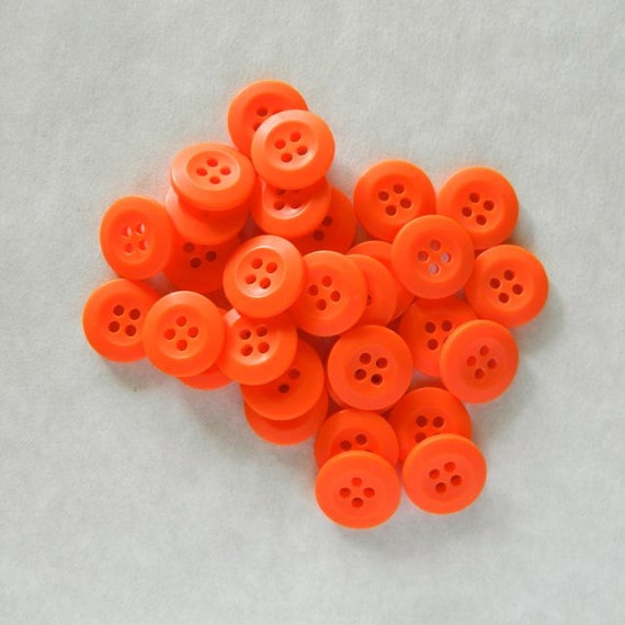 Orange Sewing Button