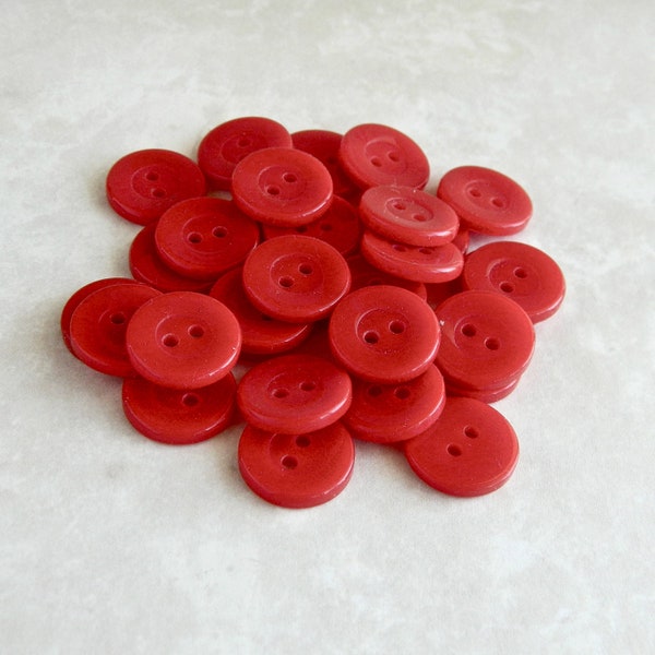 Red Sewing Buttons Etsy