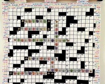 Handmade Quilt - For Mum - Crossword Puzzle - 'Mother' - 100% cotton