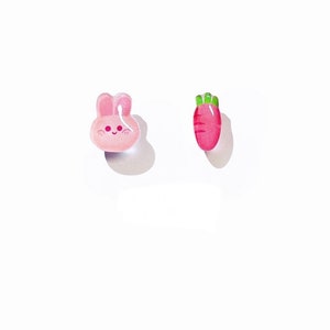 Rabbit and Carrot Cute Earring