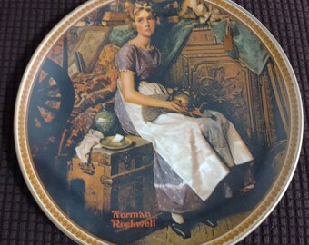 Vintage Norman Rockwell Knowles Collector’s Plate “Dreaming In The Attic” certified authentic