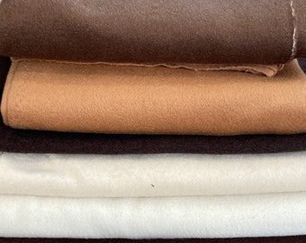 Italian milled wool cashmere blend fabric bundle