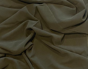 100% sand washed, textured silk, Army green