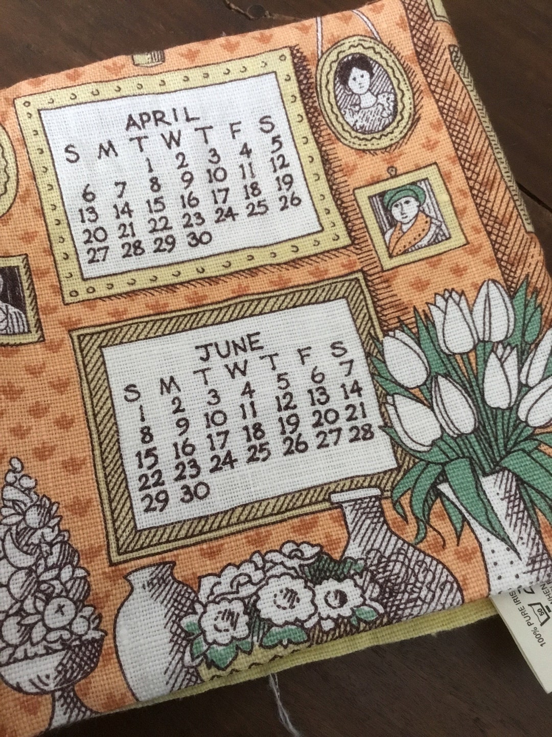 Vintage Retro National Trust Calendar 1997 Tea Towel 100 Etsy
