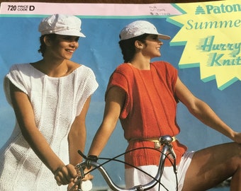 Patons vintage summer Hurry Knits pattern knitting ladies Wear 720