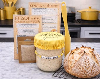 Kit de fermento natural Fearless Inspired com fermento desidratado
