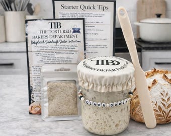 Kit de fermento natural inspirado no Tortured Bakers Department com fermento desidratado