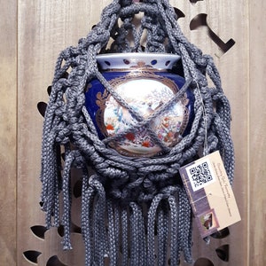 Macrame Tasseled Pouch Plant Holder Vase Display Holder Bird Feeder Holder
