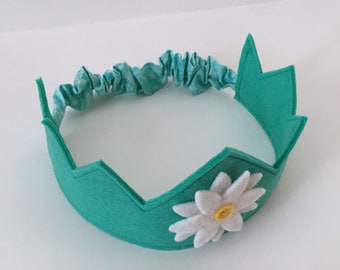 Flower Crown, Wool Felt Crown, Birthday Crown, Waldorf Crown, Princess Crown, Fairy Crown, Gift for Girls, Gift for three year old, Easter