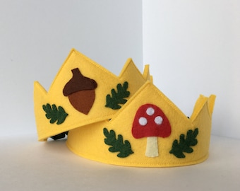 Wool Felt Crown-  100% merino wool Forest Child crown