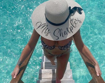 Sombrero flexible bordado personalizado: Sombrero de playa para despedida de soltera