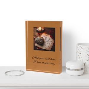Personalisierter Foto-Block - Benutzerdefiniertes dekoratives Andenken, Memory Display, herzliches Geschenk, Wohnkultur