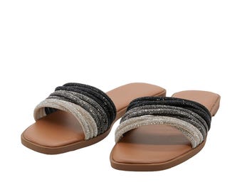 Verschönerte flache Sandalen: Women's Summer Glam