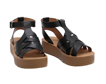 Frauen Riemchen Käfig Sandalen mit verstellbaren Riemen