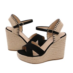 Rockstud Crisscross Espadrilles 20mm Sandal Wedges Orange