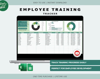 Mitarbeiterschulung Tracker: Personalentwicklungs-Matrix (Excel Google Sheets)
