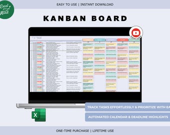 Kanban Board: Kalender-Tracker mit Priority Filters Excel