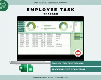 Employee Task Tracker: Team Project Management (Excel & Google Sheets)