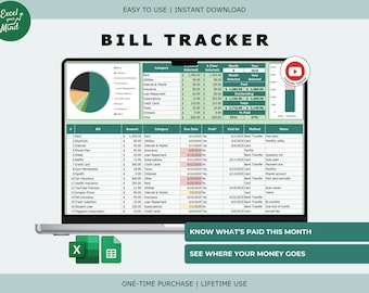 Bill Tracker: Monthly Expense Calendar & Automated Reminders (Excel, Google Sheets)