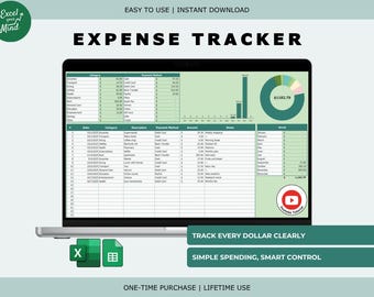 Expense Tracker Spreadsheet: Simple Monthly Spending Log (Excel & Google Sheets)