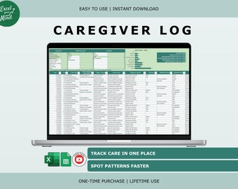 Single-Caregiver Log: Daily Behavior, Incident and Medication Tracker (Excel & Google Sheets)