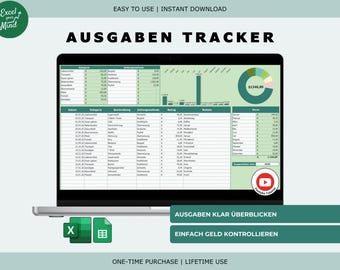 Haushaltsbuch Excel Vorlage Deutsch: Monatlicher Ausgaben Tracker (Excel & Google Sheets)