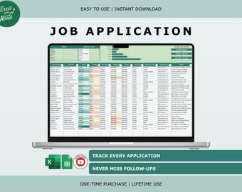 Job Application Tracker: One-Tab Job Search Dashboard (Excel & Google Sheets)