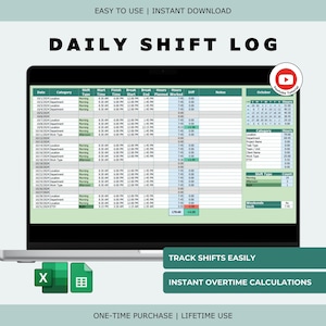 Spreadsheet dagelijkse ploegendienst: automatische overurentracker (Excel en Google Spreadsheets)