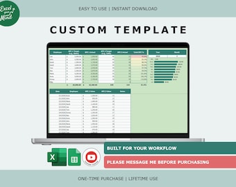 Custom Excel & Google Sheets Template (Dashboard, Tracker, Automation)