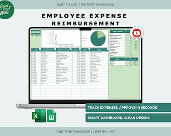 Employee Expense Reimbursement Tracker: Approval Status Dashboard (Excel & Google Sheets)