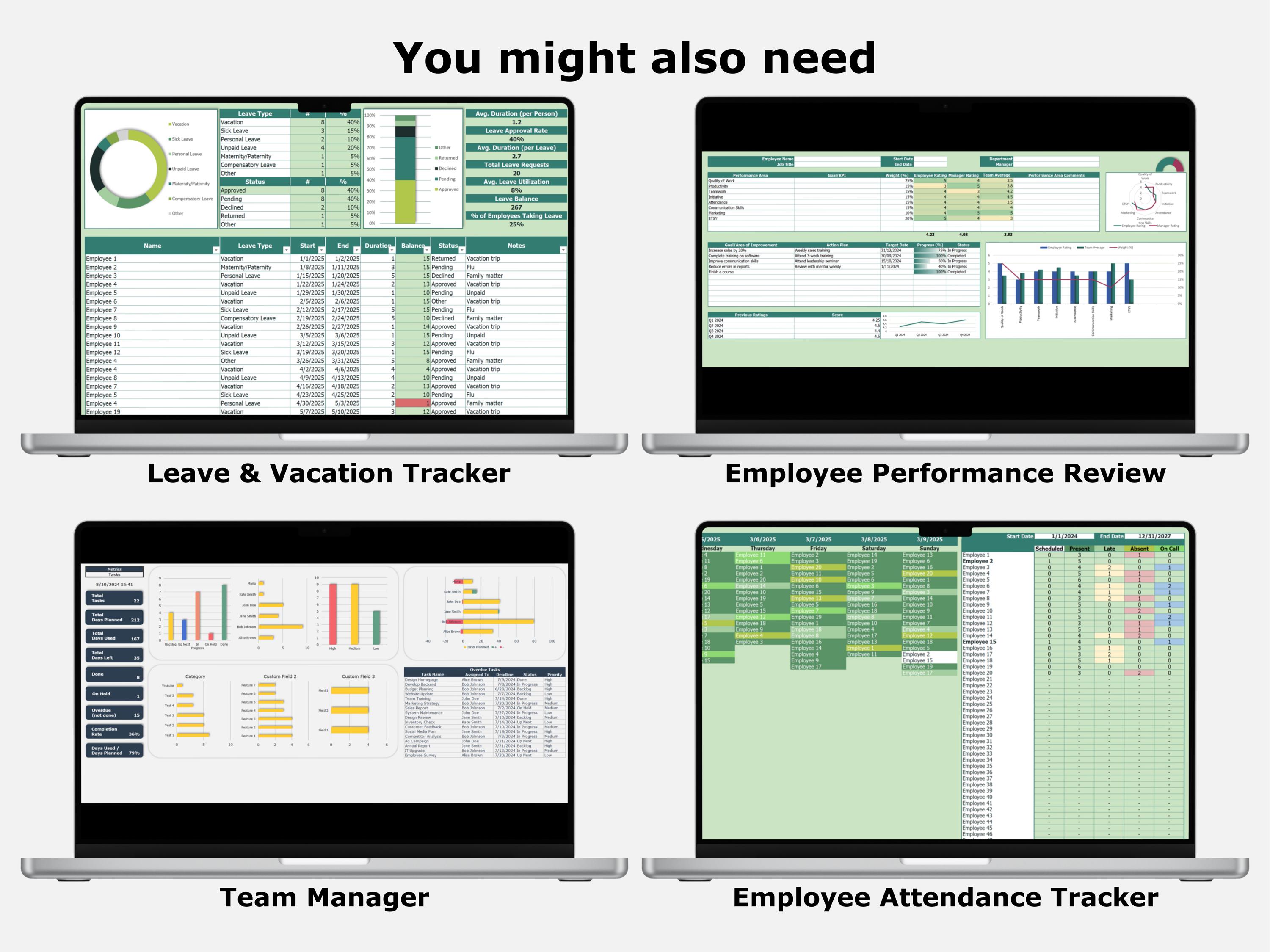 Employee Task Tracker: Team Project Management (excel & Google Sheets ...