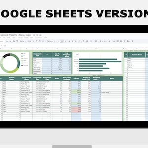 Gradebook Spreadsheet: Weighted Averages, Assignment Types, Final Score ...