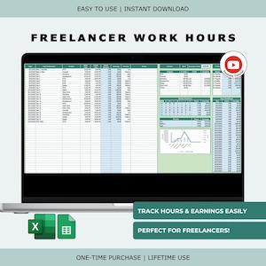 Rejestrator godzin pracy freelancera: szablon Excela i Arkuszy Google