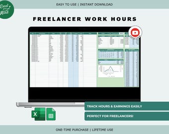 Frilansarbetstidsspårare: Excel- och Google Sheets-mall
