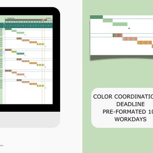 Gantt Chart Project Tracker: Excel Template for Project Management - Etsy