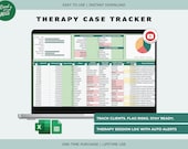 Therapist Client Case Tracker | Mental Health Log (Excel & Google Sheets)