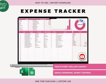 Expense Tracker Spreadsheet: Simple Monthly Spending Log (Excel & Google Sheets)