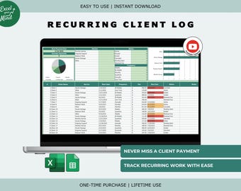 Spreadsheet klantbetalingstracker: kleurgecodeerde achterstallige betalingen, grafieken (Excel en Google Spreadsheets)