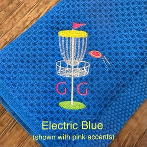 Personalized Disc Golf Towel w/Clip – Custom Embroidered Initials or Name – Disc Golf Gift – Frisbee Golf Accessory – Bag Towel + Carabiner image 9