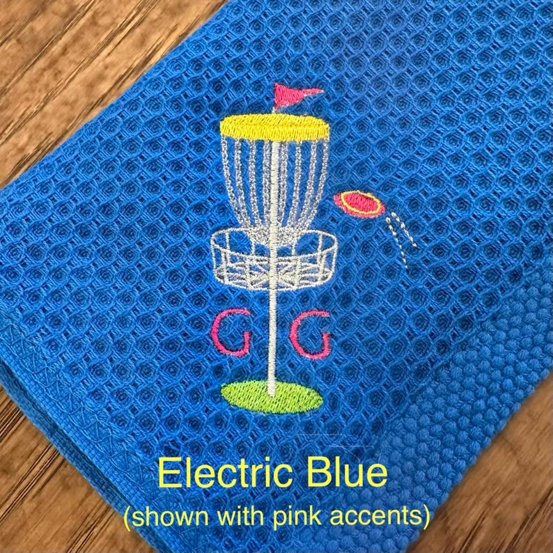 Personalized Disc Golf Towel w/Clip – Custom Embroidered Initials or Name – Disc Golf Gift – Frisbee Golf Accessory – Bag Towel + Carabiner image 9
