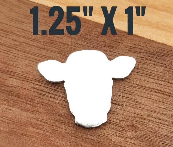Buy Cow Head Blanks Qty (5) in 14g Aluminum, 14g Pewter, 18g