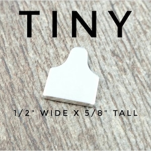 Tiny Cattle Ear Tag Blanks Qty-5 in 14g Aluminum, 14g Pewter, 18g Copper, or 18g NuGold for hand stamping, etching, engraving fire painting.
