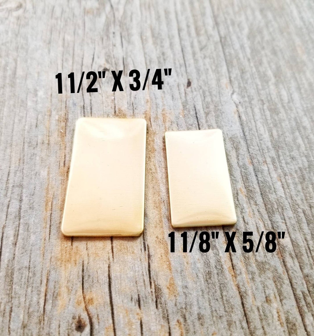 XL Rectangle Blanks Qty (5) in 14g Aluminum, 14g Pewter, 18g Copper, or ...