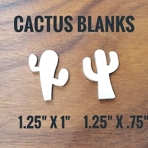 Cactus Metal Blanks Q.tà (5) in alluminio da 14 g, peltro da 14 g, rame da 18 g o NuGold da 18 g per stampaggio a mano, incisione, incisione o pittura a fiamma.