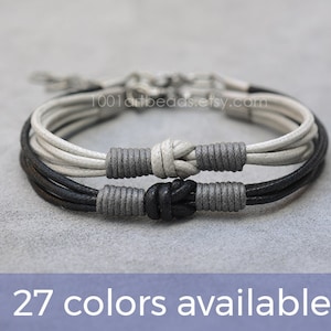 Bracelets pour couples, ensemble de bracelets de distance assortis, cadeau en coton pour elle et lui 2e anniversaire, bracelet corde unisexe pour amitié