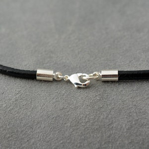 Herren Halsband, dünnes Leder O-Ring Halsband, unisex schwarzes Leder Halsband, unterwürfig diskret BDSM Tageshalsband, benutzerdefinierte Länge Bild 4