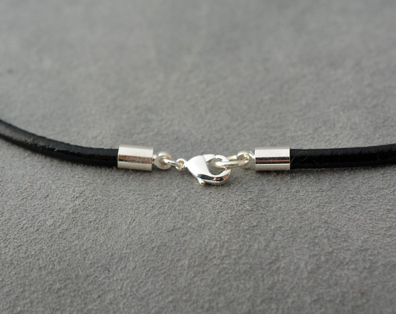 Herren Halsband, dünnes Leder O-Ring Halsband, unisex schwarzes Leder Halsband, unterwürfig diskret BDSM Tageshalsband, benutzerdefinierte Länge Bild 4