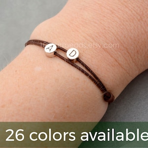 Bracelet ou chaîne de cheville personnalisé Initiales, bracelet unisexe personnalisé pour lui, bracelets cordon fin pour amis, cadeau père